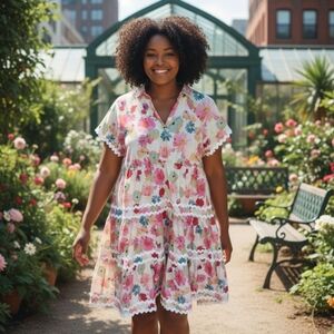 Chic Soul Floral Cotton Dress